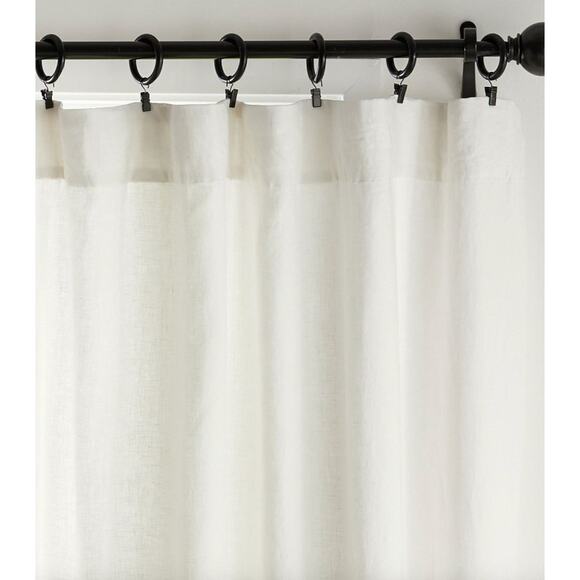 Pottery Barn Belgian Flax Linen Blackout Curtain | Classic Ivory 100 x 96" - Picture 3 of 8